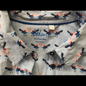 Boden classic shirt with sparrows